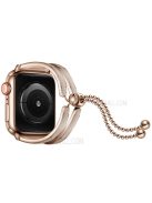 Stainless Steel Watch Band Jewelry Bracelet for Apple Watch Series 10 42mm / 9 8 7 41mm / 6 5 4 SE SE (2022) SE (2023) 40mm / 3 2 1 38mm - Rose Gold / Apricot