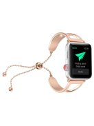 Stainless Steel Watch Strap Bracelet for Apple Watch Series 10 42mm / 9 8 7 41mm / SE (2023) SE (2022) SE 6 5 4 40mm / 3 2 1 38mm - Rose Gold