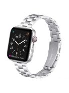 Steel Metal Smart Watch Band Wrist Strap Replacement for Apple Watch Series 10 42mm / 9 8 7 41mm / 6 5 4 SE SE (2022) SE (2023) 40mm / 3 2 1 38mm  -Silver