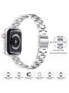 Steel Metal Smart Watch Band Wrist Strap Replacement for Apple Watch Series 10 42mm / 9 8 7 41mm / 6 5 4 SE SE (2022) SE (2023) 40mm / 3 2 1 38mm  -Silver