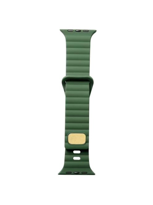 Strap For Apple Watch Series 10 42mm / 9 8 7 41mm / 6 5 4 SE (2023) SE (2022) SE 40mm / 3 2 1 38mm Silicone Replacemnet Band - Blackish Green