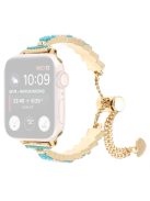 Strap for Apple Watch Series 10 42mm / 9 8 7 41mm / SE (2023) SE (2022) SE 6 5 4 40mm / 3 2 1 38mm Metal Watch Band - Gold