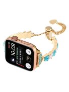 Strap for Apple Watch Series 10 42mm / 9 8 7 41mm / SE (2023) SE (2022) SE 6 5 4 40mm / 3 2 1 38mm Metal Watch Band - Gold