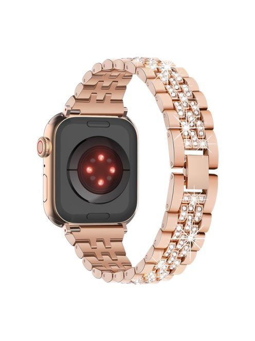 Strap for Apple Watch Series 10 42mm / 9 8 7 41mm / SE (2023) SE (2022) SE 6 5 4 40mm / 3 2 1 38mm Metal Watch Band - Rose Gold