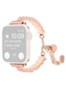 Strap for Apple Watch Series 10 42mm / 9 8 7 41mm / SE (2023) SE (2022) SE 6 5 4 40mm / 3 2 1 38mm Metal Watch Band - Rose Gold