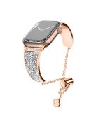 Strap for Apple Watch Series 10 42mm / 9 8 7 41mm / SE (2023) SE (2022) SE 6 5 4 40mm / 3 2 1 38mm Metal Watch Band - Rose Gold / Silver