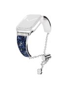 Strap for Apple Watch Series 10 42mm / 9 8 7 41mm / SE (2023) SE (2022) SE 6 5 4 40mm / 3 2 1 38mm Metal Watch Band - Silver / Blue