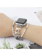 Strap for Apple Watch Series 10 42mm / 9 8 7 41mm / SE (2023) SE (2022) SE 6 5 4 40mm / 3 2 1 38mm Metal Watch Band - Transparent / Silver