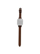 Strap for Apple Watch Series 10 42mm / 9 8 7 41mm / SE (2023) SE (2022) SE 6 5 4 40mm / 3 2 1 38mm Slim Leather Watch Band - Coffee