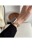 Strap For Apple Watch Series 10 42mm / 9 8 7 41mm / SE (2023) SE (2022) SE 6 5 4 40mm / 3 2 1 38mm Zinc Alloy Watch Band - Golden