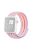 Stripe Nylon Weaven Smart Watch Band for Apple Watch Series 10 42mm / 9 8 7 41mm / SE (2023) SE (2022) SE 6 5 4 40mm / 3 2 1 38mm - Pink