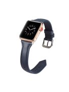 Thin Genuine Leather Wristwatch Strap for Apple Watch Series 10 42mm / 9 8 7 41mm / SE (2023) SE (2022) SE 6 5 4 40mm / 3 2 1 38mm - Blue