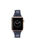 Thin Genuine Leather Wristwatch Strap for Apple Watch Series 10 42mm / 9 8 7 41mm / SE (2023) SE (2022) SE 6 5 4 40mm / 3 2 1 38mm - Blue