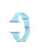 Thin Narrow Replacement Silicone Strap for Apple Watch Series 10 42mm / 9 8 7 41mm / SE (2023) SE (2022) SE 6 5 4 40mm / 3 2 1 38mm - Baby Blue