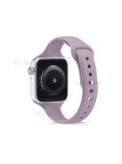 Thin Narrow Replacement Silicone Strap for Apple Watch Series 10 42mm / 9 8 7 41mm / SE (2023) SE (2022) SE 6 5 4 40mm / 3 2 1 38mm - Dark Purple