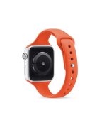 Thin Narrow Replacement Silicone Strap for Apple Watch Series 10 42mm / 9 8 7 41mm / SE (2023) SE (2022) SE 6 5 4 40mm / 3 2 1 38mm - Orange