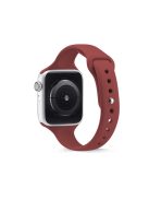 Thin Narrow Replacement Silicone Strap for Apple Watch Series 10 42mm / 9 8 7 41mm / SE (2023) SE (2022) SE 6 5 4 40mm / 3 2 1 38mm - Wine Red