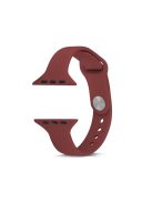 Thin Narrow Replacement Silicone Strap for Apple Watch Series 10 42mm / 9 8 7 41mm / SE (2023) SE (2022) SE 6 5 4 40mm / 3 2 1 38mm - Wine Red