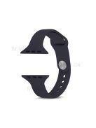 Thin Narrow Silicone Watch Band for Apple Watch Series 8 45mm / Ultra 49mm / Ultra 2 49mm / Series 9 45mm / SE (2023) 44mm / 7 45mm / Series 3 / 2 / 1 42mm / Series 6 / 5 / 4 / SE / SE (2022) 44mm - Dark Blue