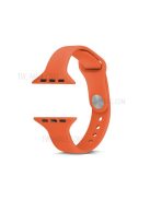 Thin Narrow Silicone Watch Band for Apple Watch Series 8 45mm / Ultra 49mm / Ultra 2 49mm / Series 9 45mm / SE (2023) 44mm / 7 45mm / Series 3 / 2 / 1 42mm / Series 6 / 5 / 4 / SE / SE (2022) 44mm - Orange