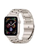 Three Beads Stainless Steel Watch Band Strap for Apple Watch Series 10 46mm / Ultra 2 Ultra 49mm /  Series 9 8 7 45mm / 6 5 4 SE (2023) SE (2022) SE 44mm / 3 2 1 42mm - Starlight