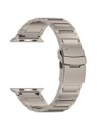 Titanium Alloy Band for Apple Watch 10 46mm / Ultra 2 / Ultra 49mm / 9 8 7 45mm / SE (2023) SE (2022) SE 6 5 4 44mm / 3 2 1 42mm Watch Strap - Titanium Grey