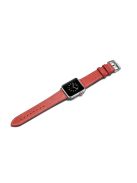 Top Layer Cowhide Leather Watch Strap for Apple Watch Series 10 42mm / 9 8 7 41mm / SE (2023) SE (2022) SE 6 5 4 40mm / 3 2 1 38mm - Red