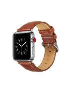 Top Layer Crazy Horse Texture Cowhide Leather Watch Strap Replacement for Apple Watch Series 10 46mm / Ultra 2 Ultra 49mm / 9 8 7 45mm / SE (2023) SE (2022) SE 6 5 4 44mm / 3 2 1 42mm - Brown