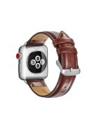 Top Layer Crazy Horse Texture Cowhide Leather Wristwatch Band for Apple Watch Series 10 46mm / Ultra 2 Ultra 49mm / 9 8 7 45mm / SE (2023) SE (2022) SE 6 5 4 44mm / 3 2 1 42mm - Coffee