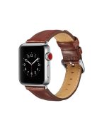 Top Layer Crazy Horse Texture Cowhide Leather Wristwatch Band for Apple Watch Series 10 46mm / Ultra 2 Ultra 49mm / 9 8 7 45mm / SE (2023) SE (2022) SE 6 5 4 44mm / 3 2 1 42mm - Coffee