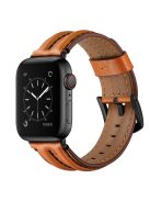 Top Layer Genuine Leather Watch Strap Band for Apple Watch Series 8 45mm / Ultra 49mm / Ultra 2 49mm / Series 9 45mm / SE (2023) 44mm / 7 45mm / Series 6 / 5 / 4 / SE / SE (2022) 44m / Series 3 / 2 / 1 42mm - Brown