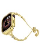 Tower Design Copper Bracelet for Apple Watch 10 46mm / Ultra 2 / Ultra 49mm / 9 8 7 45mm / SE (2023) SE (2022) SE 6 5 4 44mm / 3 2 1 42mm Wrist Band - Gold