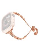 Tower Design Copper Bracelet for Apple Watch 10 46mm / Ultra 2 / Ultra 49mm / 9 8 7 45mm / SE (2023) SE (2022) SE 6 5 4 44mm / 3 2 1 42mm Wrist Band - Rose Gold