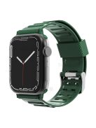 TPU Watch Strap Carbon Fiber Texture Watch Band Strap Replacement for Apple Watch Series Series 7 41mm - Green