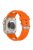 TPU Watch Strap for Apple Watch 10 46mm / Ultra 2 / Ultra 49mm / 9 8 7 45mm / SE (2023) SE (2022) SE 6 5 4 44mm / 3 2 1 42mm - Orange+Titanium