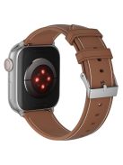 TPU Watch Strap for Apple Watch Series 10 42mm / 9 8 7 41mm / 6 5 4 SE (2023) SE (2022) SE 40mm / 3 2 1 38mm Stitching Lines Wrist Band - Brown