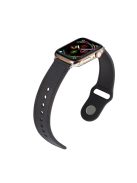 TPU+Genuine Leather Watch Band for Apple Watch Series 10 46mm / Ultra 2 Ultra 49mm / 9 8 7 45mm / SE (2023) SE (2022) SE 6 5 4 44mm / 3 2 1 42mm  - Black