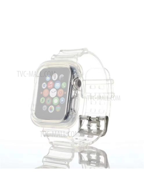 Transparent Silicone Smart Watch Strap for Apple Watch Series 8 45mm / Ultra 49mm / 7 45mm / SE / SE (2022) 44m / Series 6 / 5 / 4 44mm  / Series 3 / 2 / 1 42mm