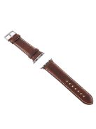 Vintage Oil Wax Genuine Leather Replacement Watchband for Apple Watch Series 10 42mm / 9 8 7 41mm / SE (2023) SE (2022) SE 6 5 4 40mm / 3 2 1 38mm - Brown