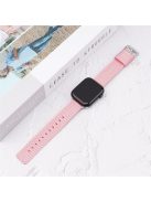 Watch Band For Apple Watch Series 10 42mm / 9 8 7 41mm  /  6 5 4 SE (2023) SE (2022) SE 40mm / 3 2 1 38mm Grids Texture Nylon Strap - Deep Pink