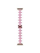 Watch Band For Apple Watch Series 10 42mm / 9 8 7 41mm / 6 5 4 SE (2022) SE (2023) SE 40mm / 3 2 1 38mm Zinc Alloy Epoxy Strap - Pink / Rose Gold Buckle