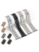 Watch Band for Apple Watch Series 10 42mm / 9 8 7 41mm / SE (2023) SE (2022) SE 6 5 4 40mm / 3 2 1 38mm 5-Beads 22mm Wrist Strap - Black