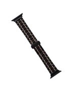 Watch Band for Apple Watch Series 10 42mm / 9 8 7 41mm / SE (2023) SE (2022) SE 6 5 4 40mm / 3 2 1 38mm 5-Beads 22mm Wrist Strap - Black+Rose Gold