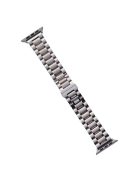 Watch Band for Apple Watch Series 10 42mm / 9 8 7 41mm / SE (2023) SE (2022) SE 6 5 4 40mm / 3 2 1 38mm 5-Beads 22mm Wrist Strap - Silver+Rose Gold