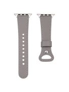 Watch Band for Apple Watch Series 10 42mm / 9 8 7 41mm / SE (2023) SE (2022) SE 6 5 4 40mm / 3 2 1 38mm Cow Leather Watch Strap - Elephant Grey