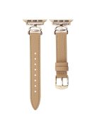 Watch Band for Apple Watch Series 10 42mm / 9 8 7 41mm / SE (2023) SE (2022) SE 6 5 4 40mm / 3 2 1 38mm Crab Connector Strap - Milk Tea