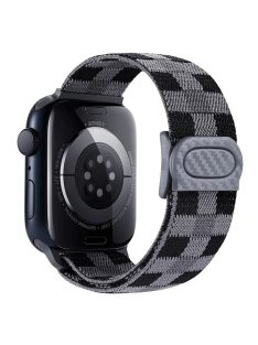   Watch Band For Apple Watch Series 10 42mm / 9 8 7 41mm / SE (2023) SE (2022) SE 6 5 4 40mm / 3 2 1 38mm Elastic Nylon Strap - Plaid Grey