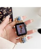 Watch Band for Apple Watch Series 10 42mm / 9 8 7 41mm / SE (2023) SE (2022) SE 6 5 4 40mm / 3 2 1 38mm Ethnic Style Beaded Watch Strap - Baby Blue