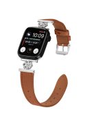 Watch Band for Apple Watch Series 10 42mm / 9 8 7 41mm / SE (2023) SE (2022) SE 6 5 4 40mm / 3 2 1 38mm Genuine Cow Leather Strap - Brown