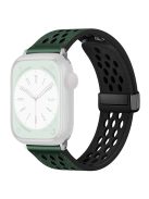 Watch Band For Apple Watch Series 10 42mm / 9 8 7 41mm / SE (2023) SE (2022) SE 6 5 4 40mm / 3 2 1 38mm Hollow-Out Leather Strap - Green